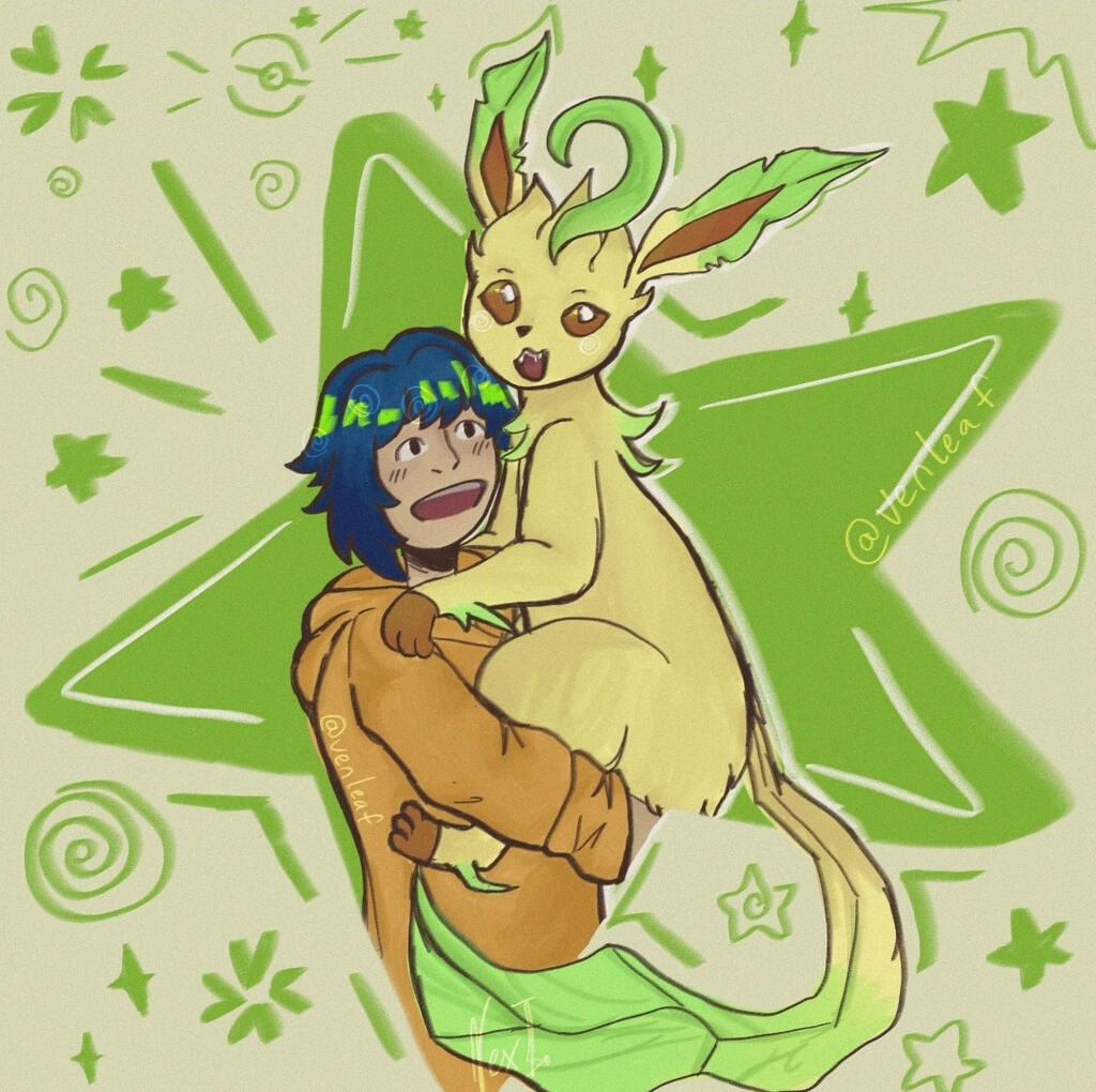 Leafeon Bday art